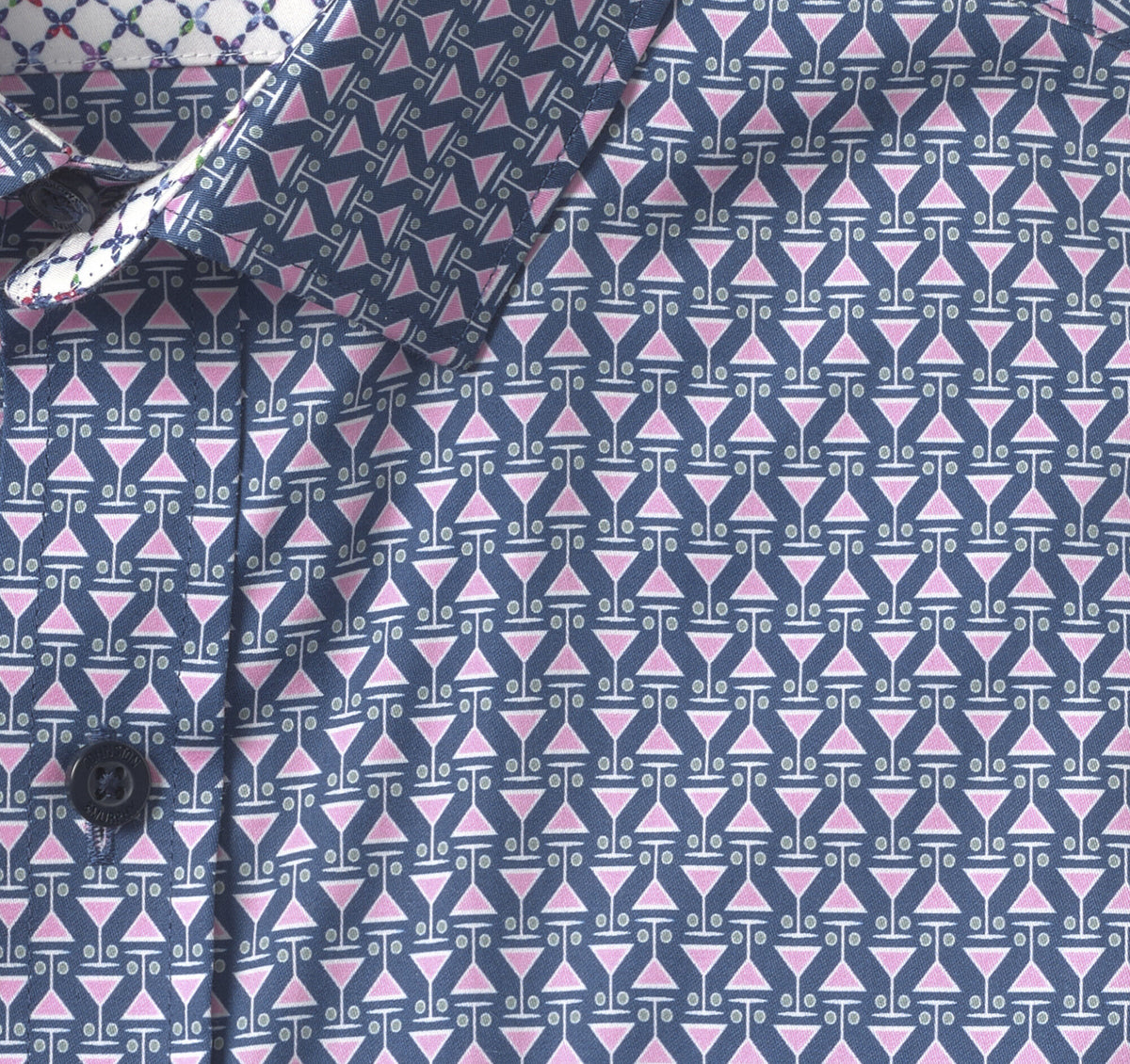 Men's Printed Cotton Shirt / Johnston Murphy