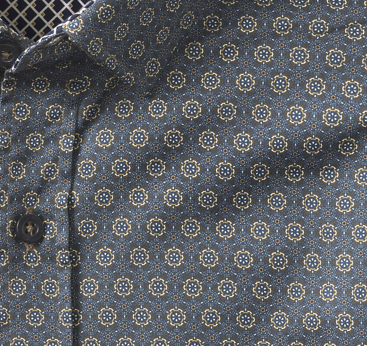 Men's Printed Cotton Shirt / Johnston Murphy