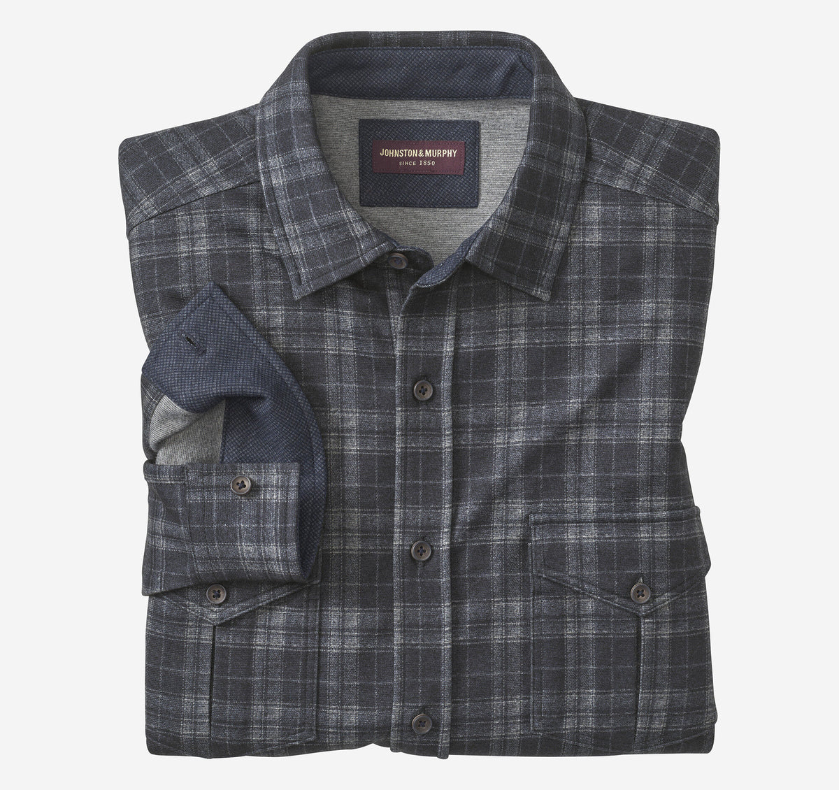 Men's Button-Front Knit Shirt / Johnston Murphy