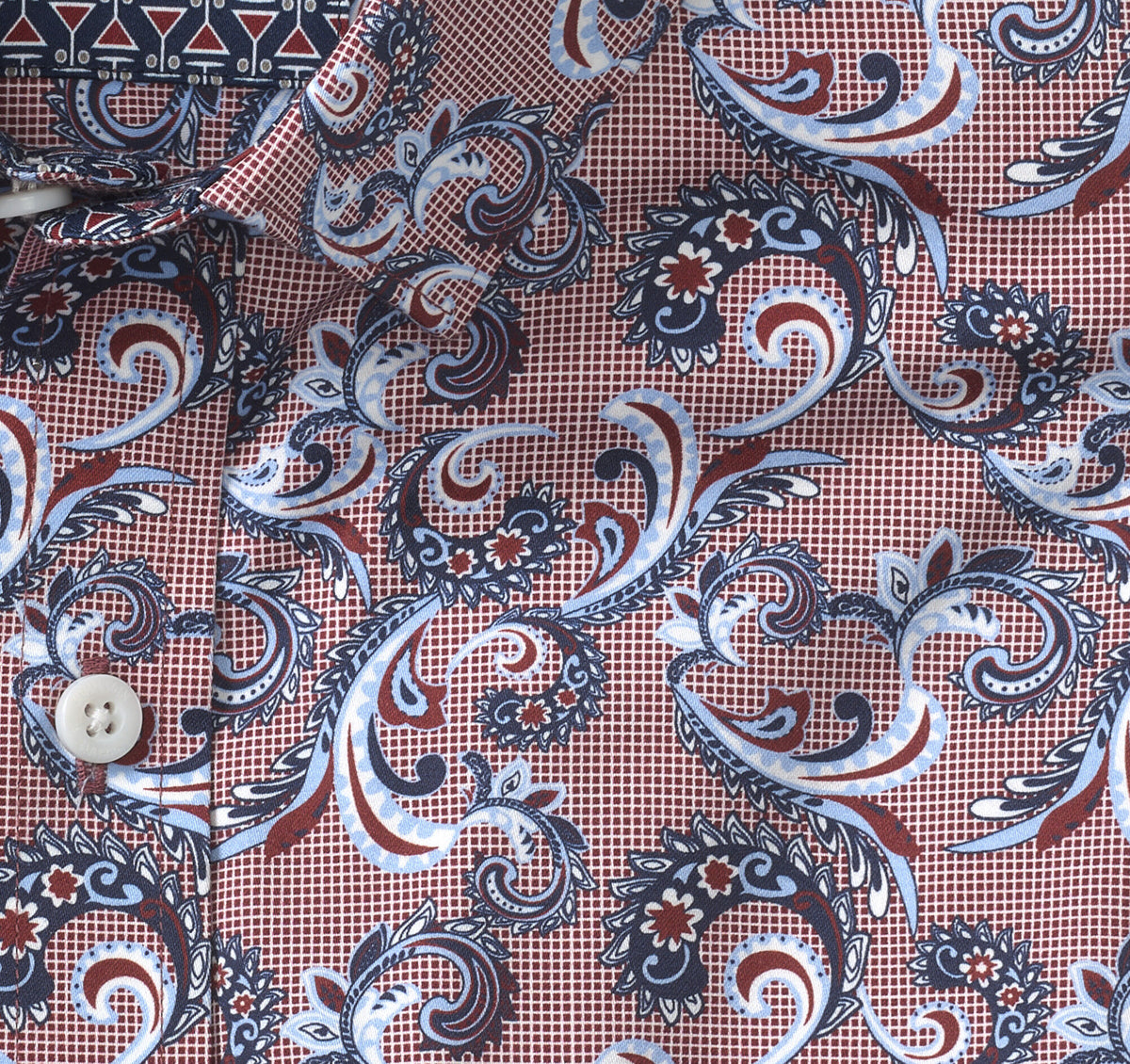 Men's Printed Cotton Shirt / Johnston Murphy