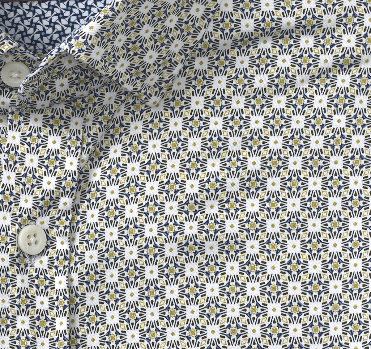 Men's Printed Cotton Shirt / Johnston Murphy