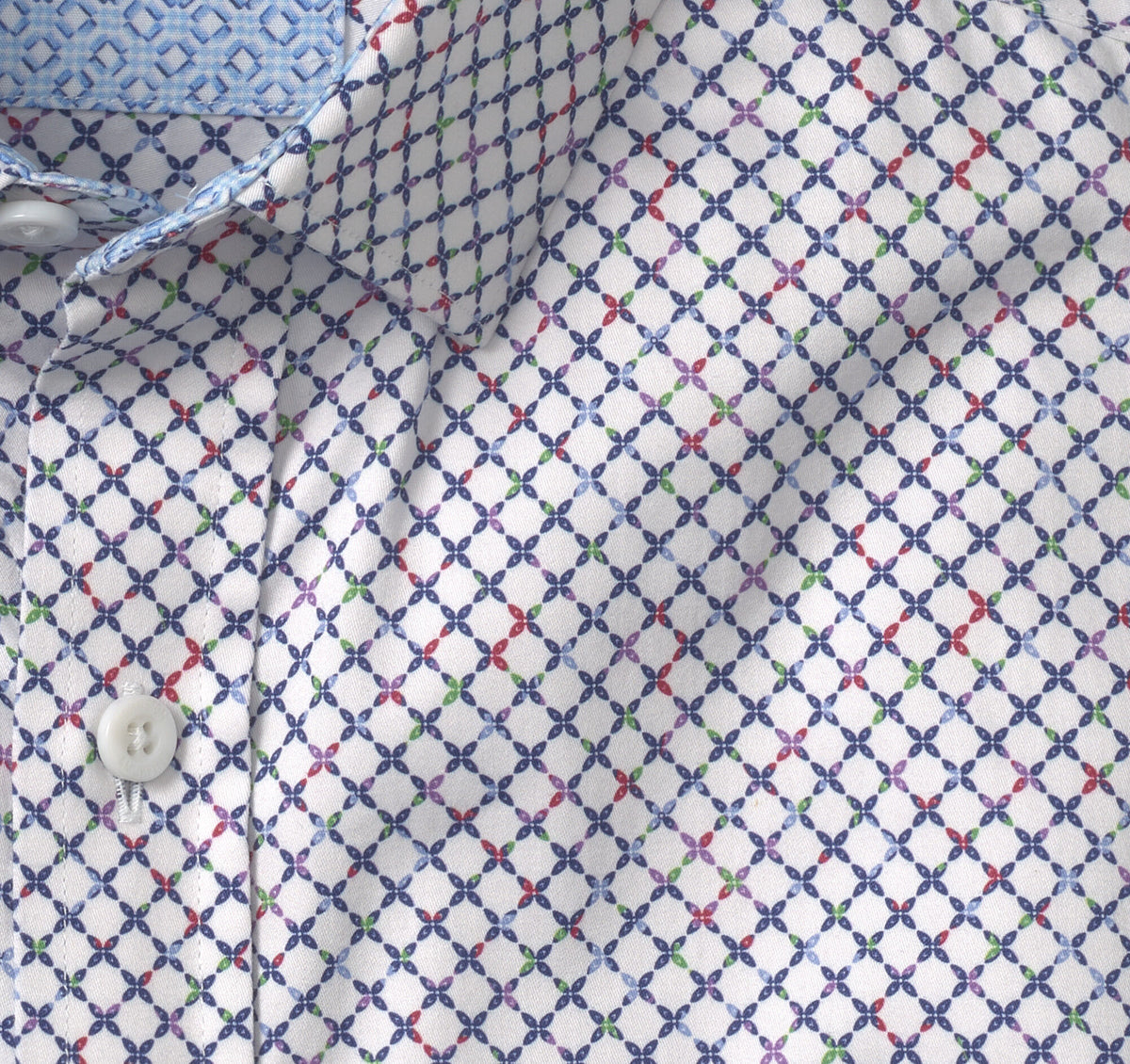 Men's Printed Cotton Shirt / Johnston Murphy