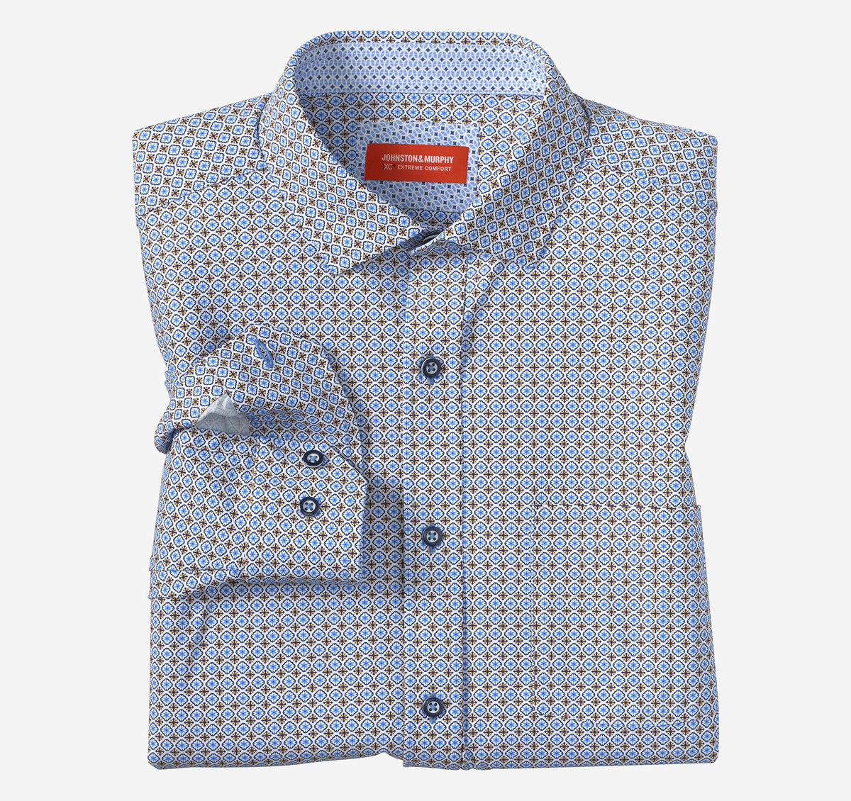 Men's XC4® Motion Long-Sleeve Print Knit Shirt / Johnston Murphy