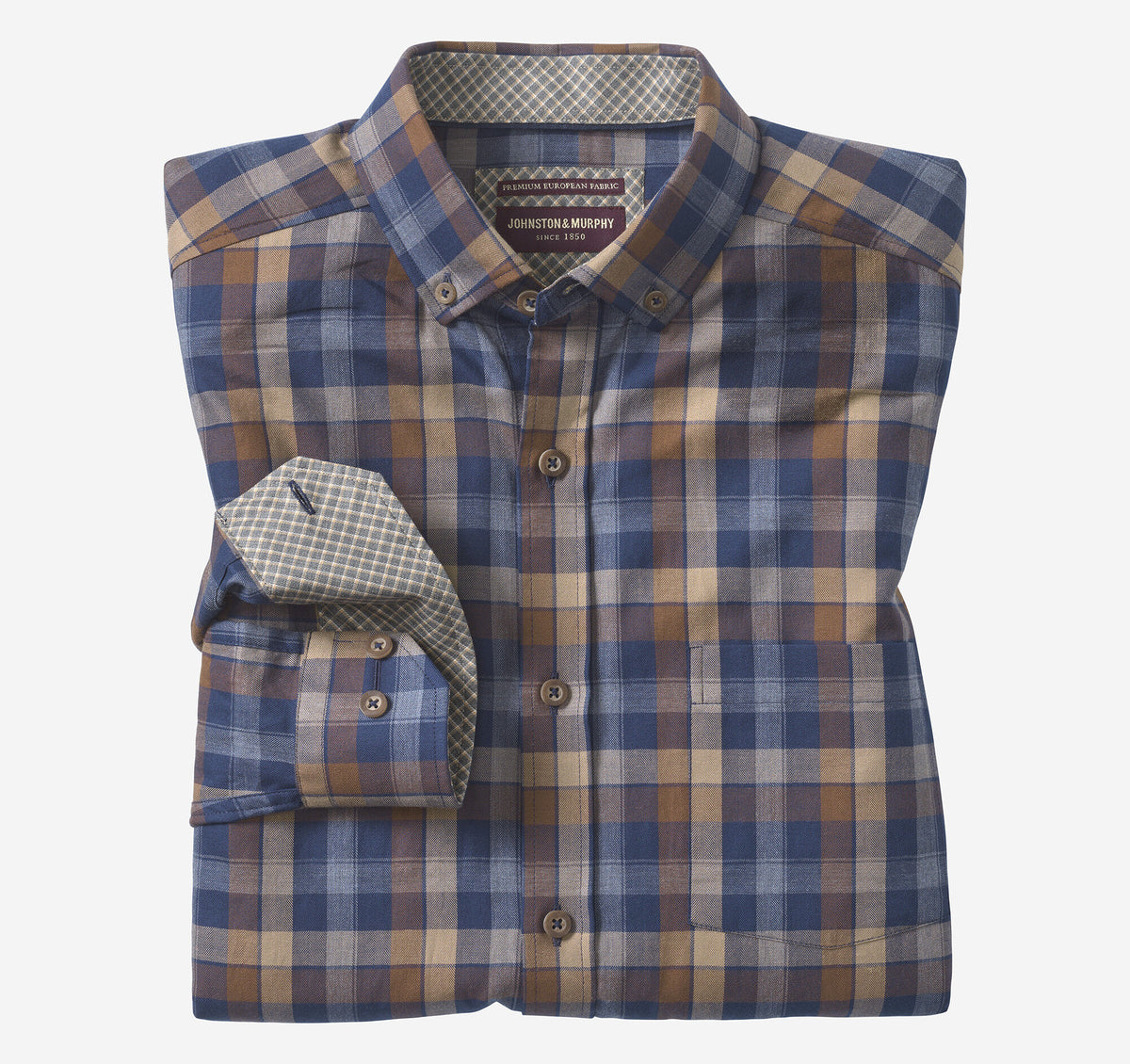 Men's Heathered Woven Shirt / Johnston Murphy