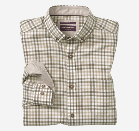 Men's Heathered Woven Shirt / Johnston Murphy