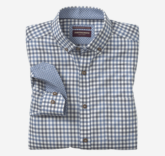 Men's Heathered Woven Shirt / Johnston Murphy