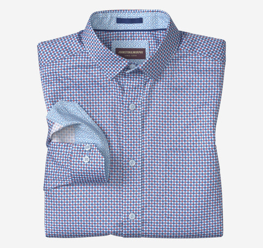 Men's Printed Cotton Shirt / Johnston Murphy