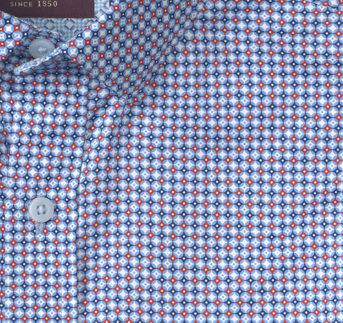 Men's Printed Cotton Shirt / Johnston Murphy