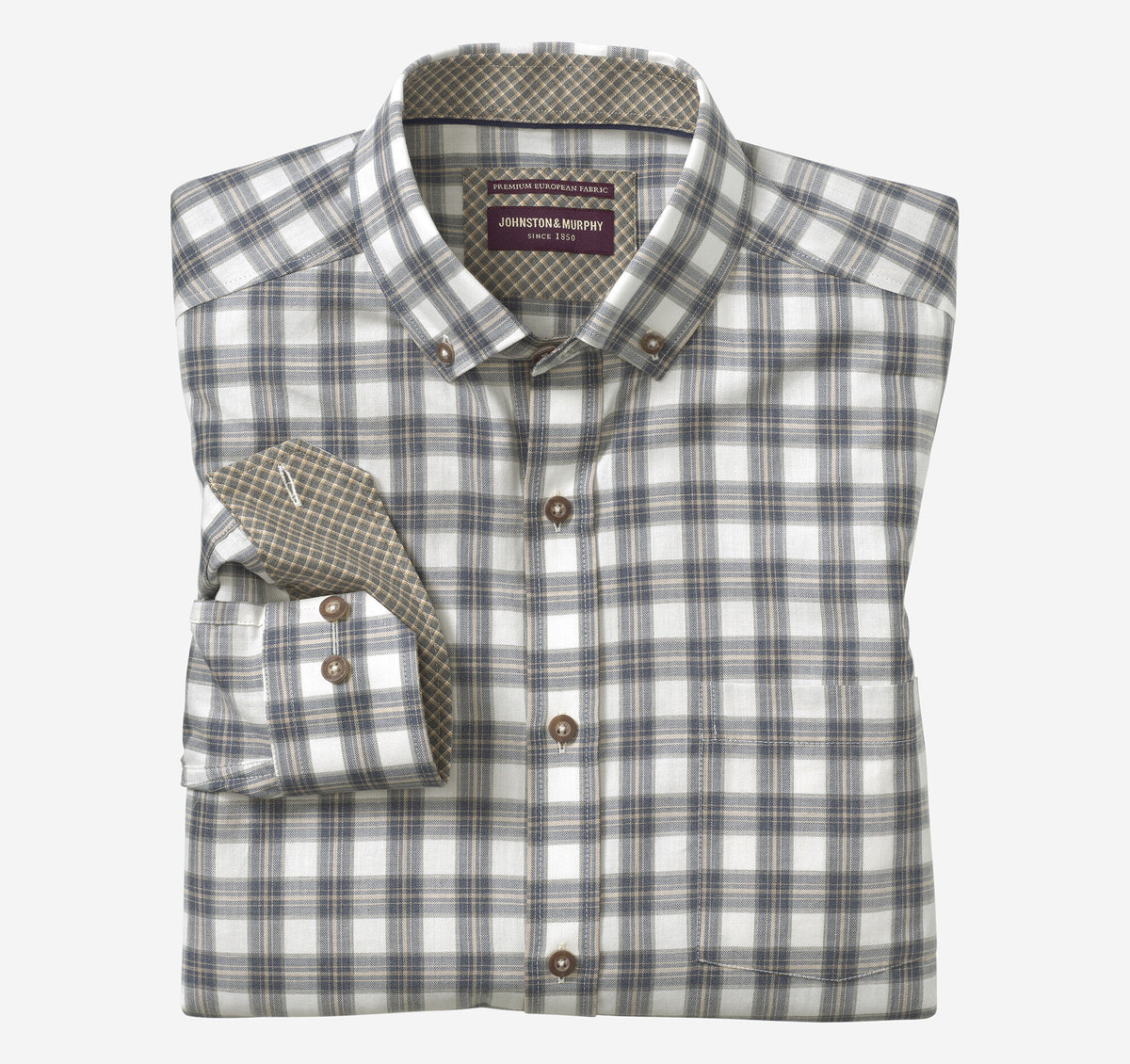 Men's Heathered Woven Shirt / Johnston Murphy