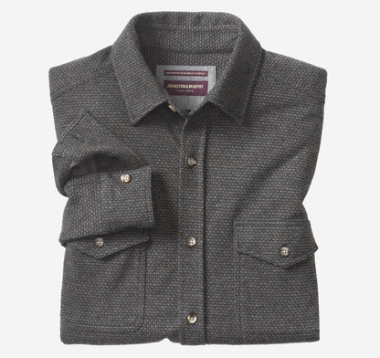 Men's Brushed Button-Front Knit Shirt / Johnston Murphy