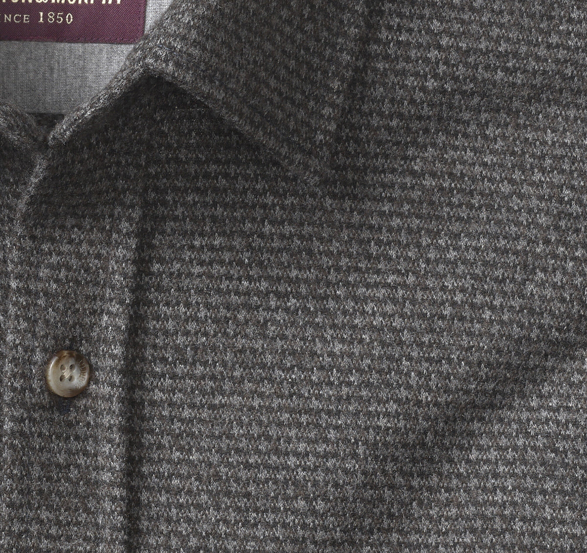 Men's Brushed Button-Front Knit Shirt / Johnston Murphy