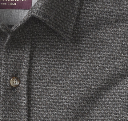Men's Brushed Button-Front Knit Shirt / Johnston Murphy