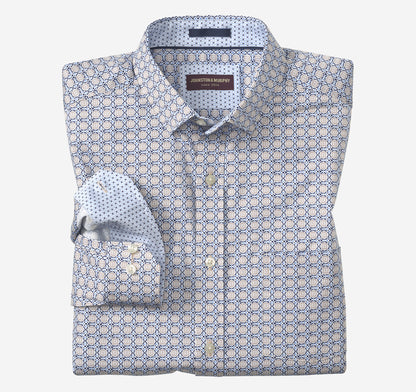Men's Printed Cotton Shirt / Johnston Murphy