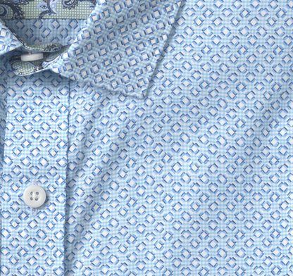 Men's Printed Cotton Shirt / Johnston Murphy