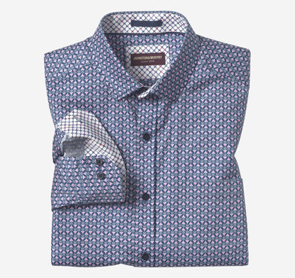 Men's Printed Cotton Shirt / Johnston Murphy