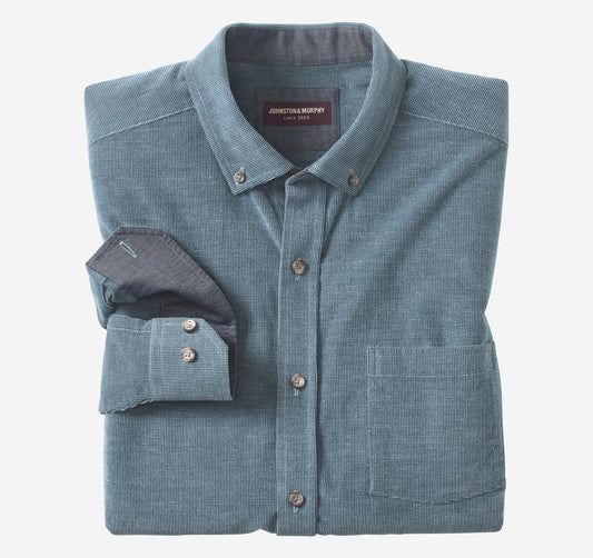 Men's Textured Corduroy Shirt / Johnston Murphy