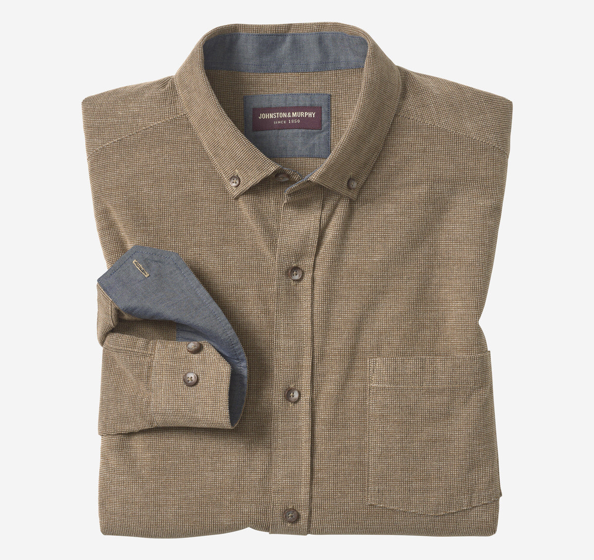 Men's Textured Corduroy Shirt / Johnston Murphy