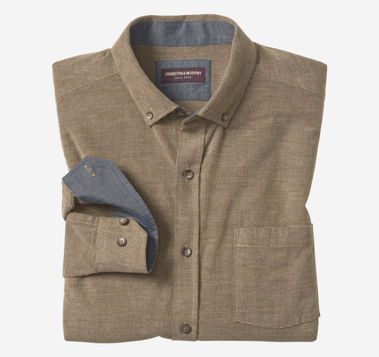 Men's Textured Corduroy Shirt / Johnston Murphy