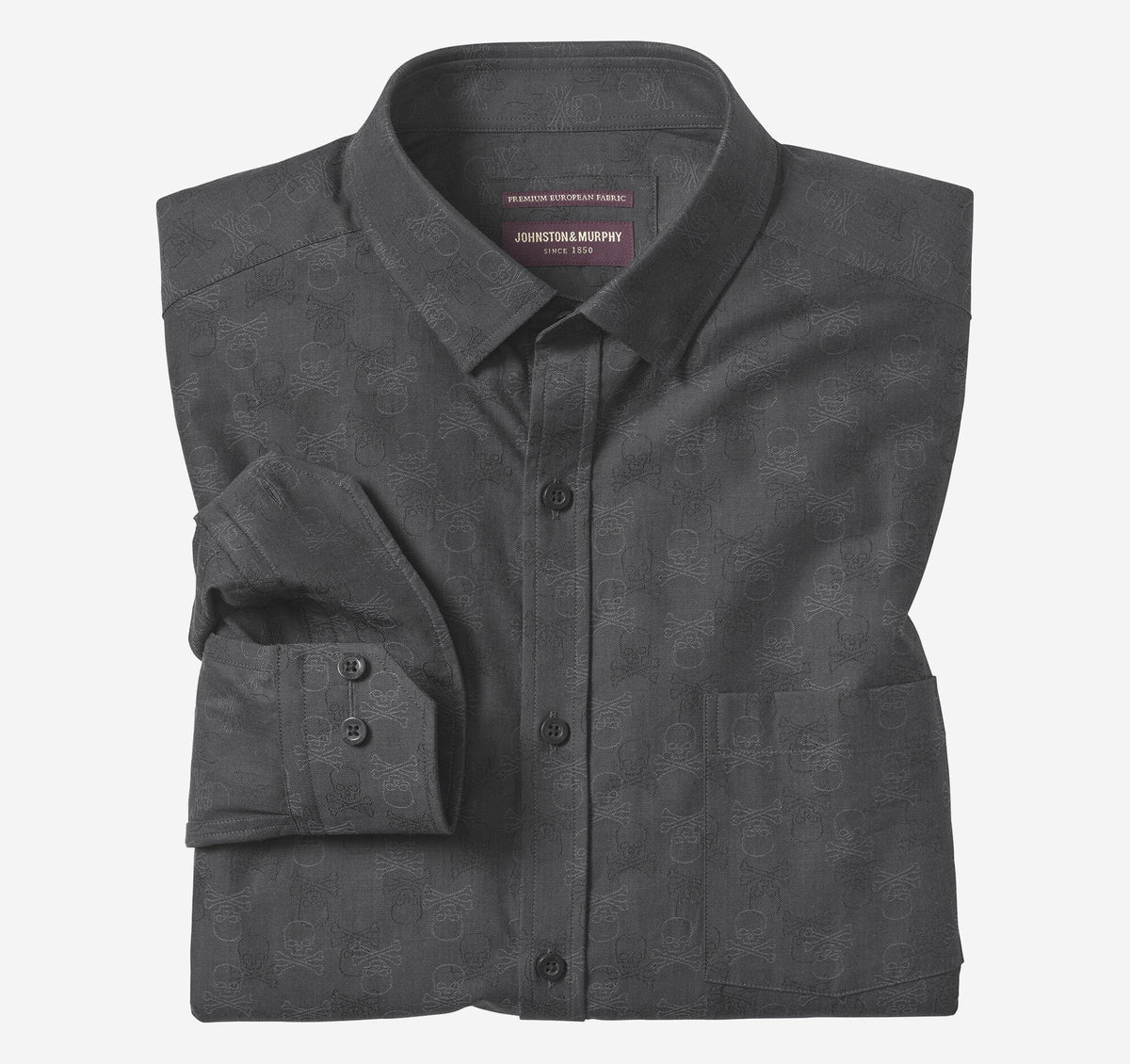 Men's Long-Sleeve Jacquard Shirt / Johnston Murphy