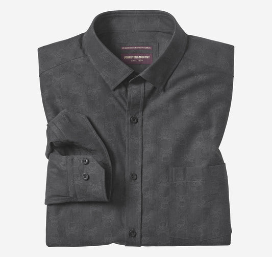 Men's Long-Sleeve Jacquard Shirt / Johnston Murphy