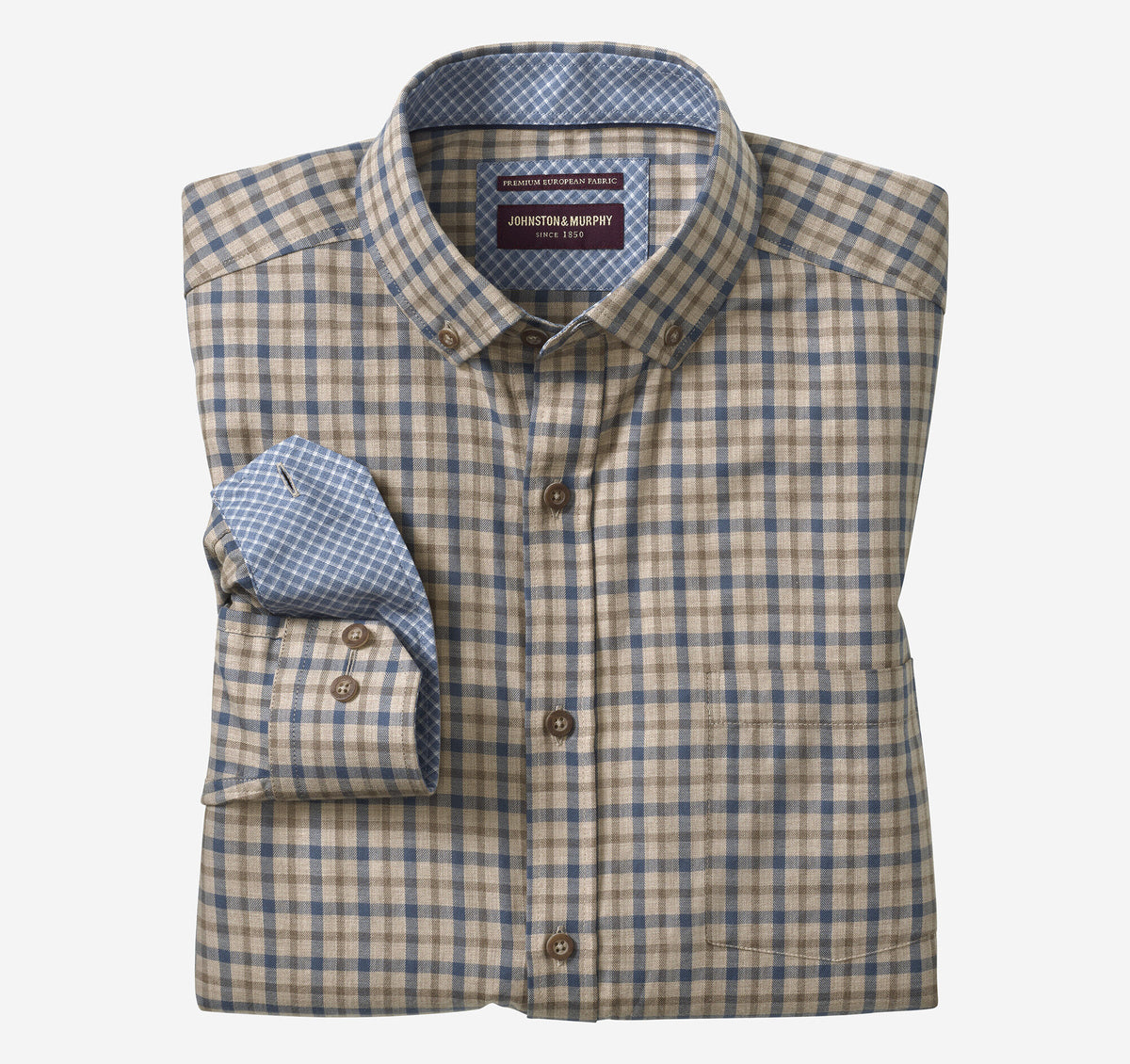 Men's Heathered Woven Shirt / Johnston Murphy
