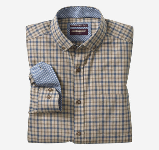 Men's Heathered Woven Shirt / Johnston Murphy