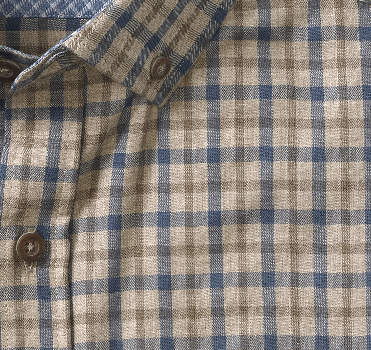 Men's Heathered Woven Shirt / Johnston Murphy
