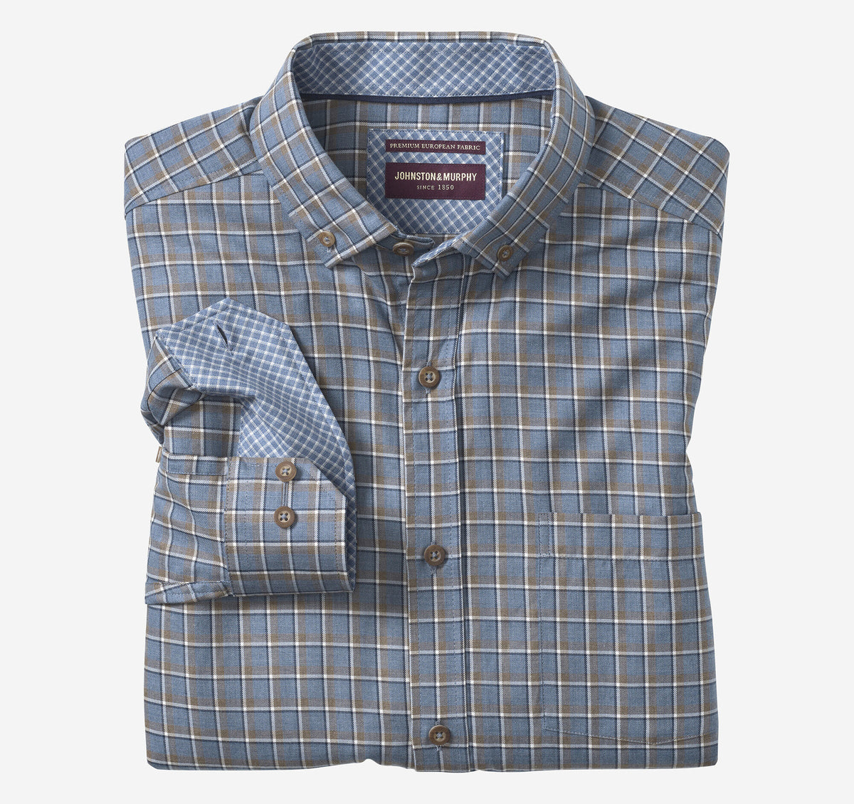 Men's Heathered Woven Shirt / Johnston Murphy