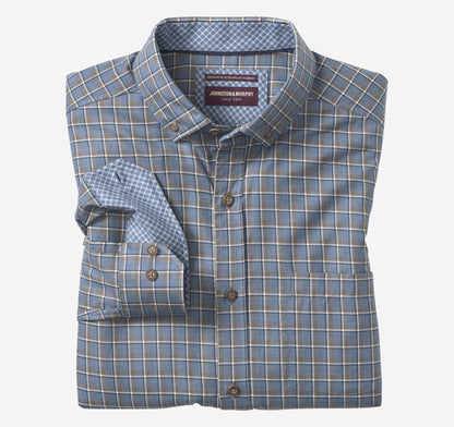Men's Heathered Woven Shirt / Johnston Murphy
