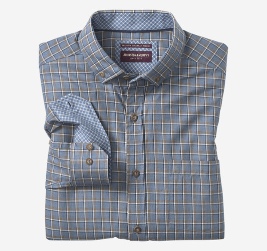 Men's Heathered Woven Shirt / Johnston Murphy