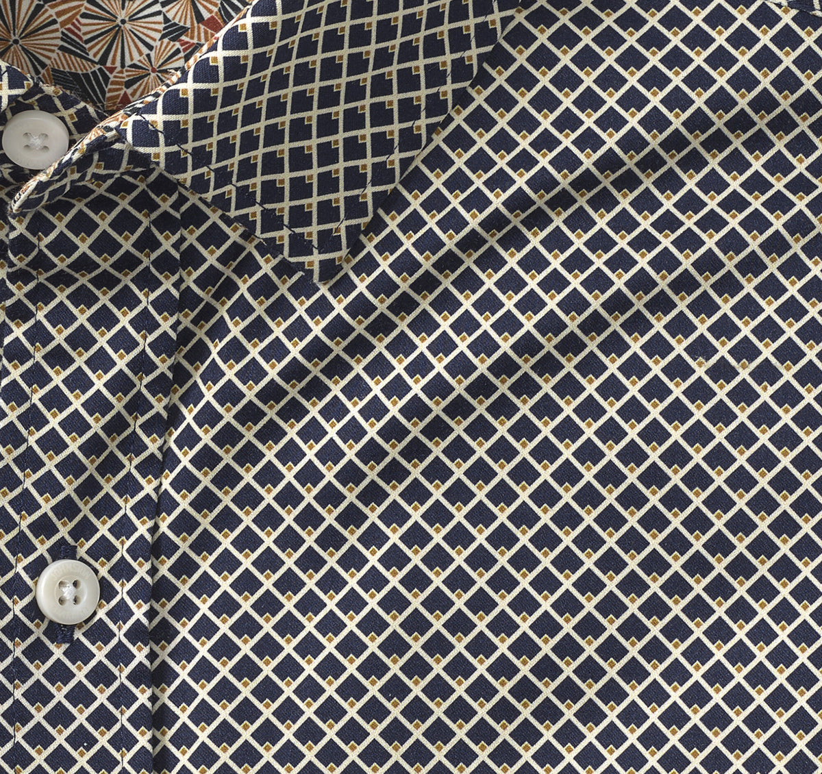 Men's Printed Cotton Shirt / Johnston Murphy