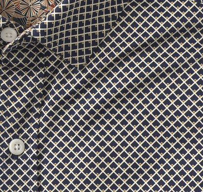 Men's Printed Cotton Shirt / Johnston Murphy