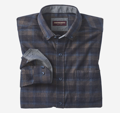 Men's Plaid Corduroy Shirt / Johnston Murphy