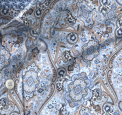 Men's Printed Cotton Shirt / Johnston Murphy