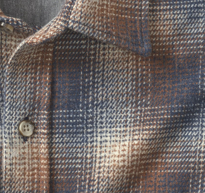 Men's Brushed Button-Front Knit Shirt / Johnston Murphy