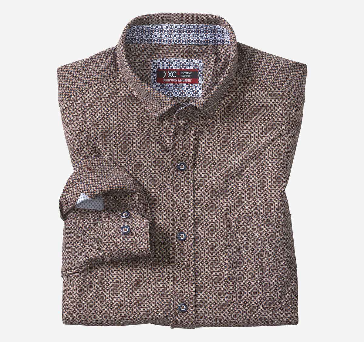 Men's XC4® Motion Long-Sleeve Print Knit Shirt / Johnston Murphy