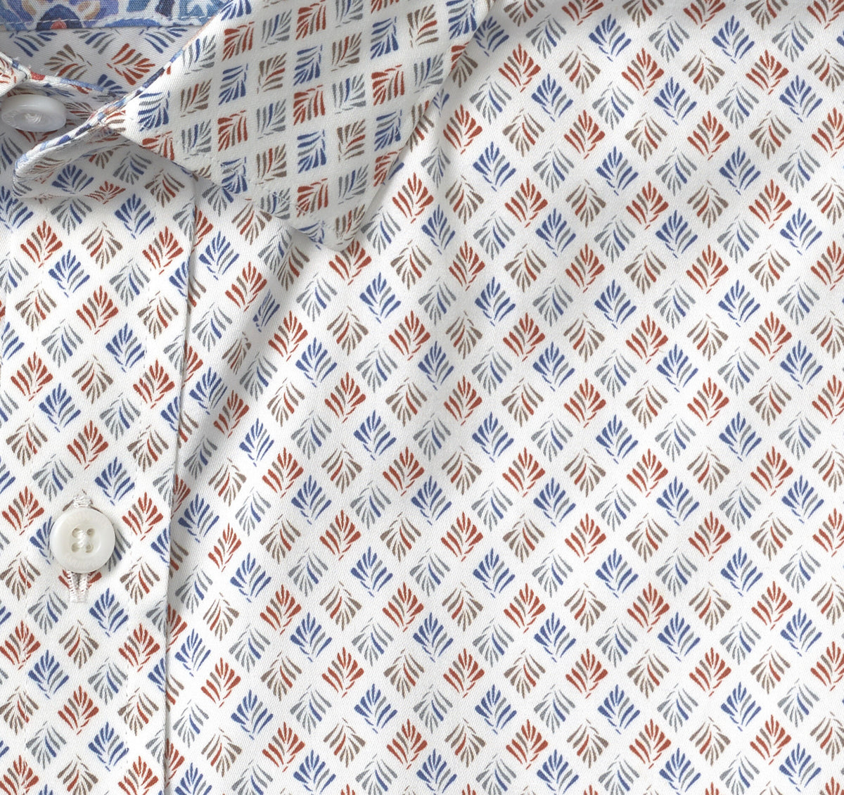 Men's Printed Cotton Shirt / Johnston Murphy
