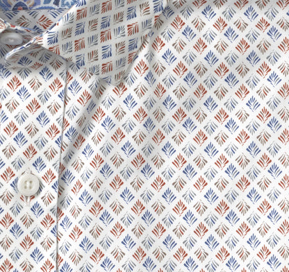 Men's Printed Cotton Shirt / Johnston Murphy