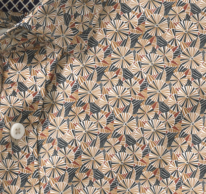 Men's Printed Cotton Shirt / Johnston Murphy
