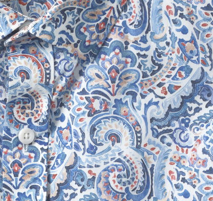 Men's Printed Cotton Shirt / Johnston Murphy