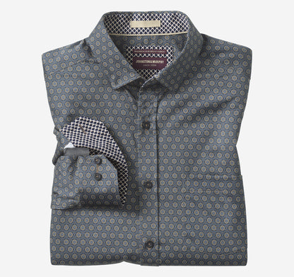 Men's Printed Cotton Shirt / Johnston Murphy