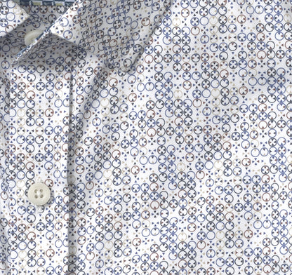 Men's Printed Cotton Shirt / Johnston Murphy