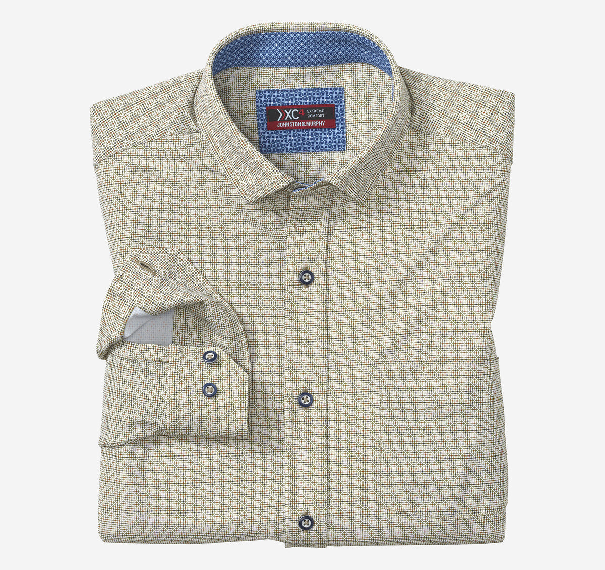 Men's XC4® Motion Long-Sleeve Print Knit Shirt / Johnston Murphy