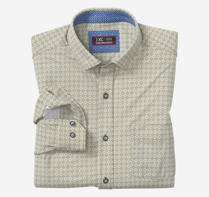 Men's XC4® Motion Long-Sleeve Print Knit Shirt / Johnston Murphy