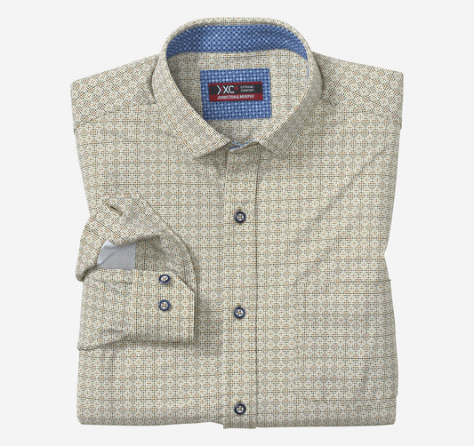 Men's XC4® Motion Long-Sleeve Print Knit Shirt / Johnston Murphy