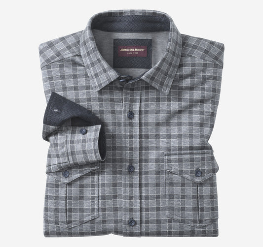 Men's Button-Front Knit Shirt / Johnston Murphy