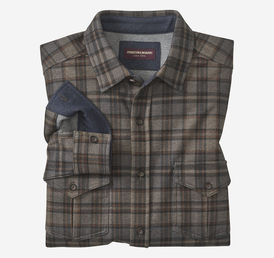 Men's Button-Front Knit Shirt / Johnston Murphy