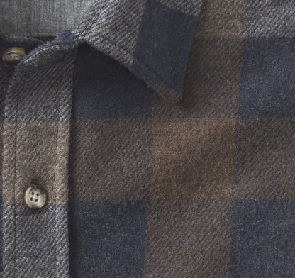 Men's Brushed Button-Front Knit Shirt / Johnston Murphy