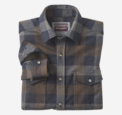 Men's Brushed Button-Front Knit Shirt / Johnston Murphy