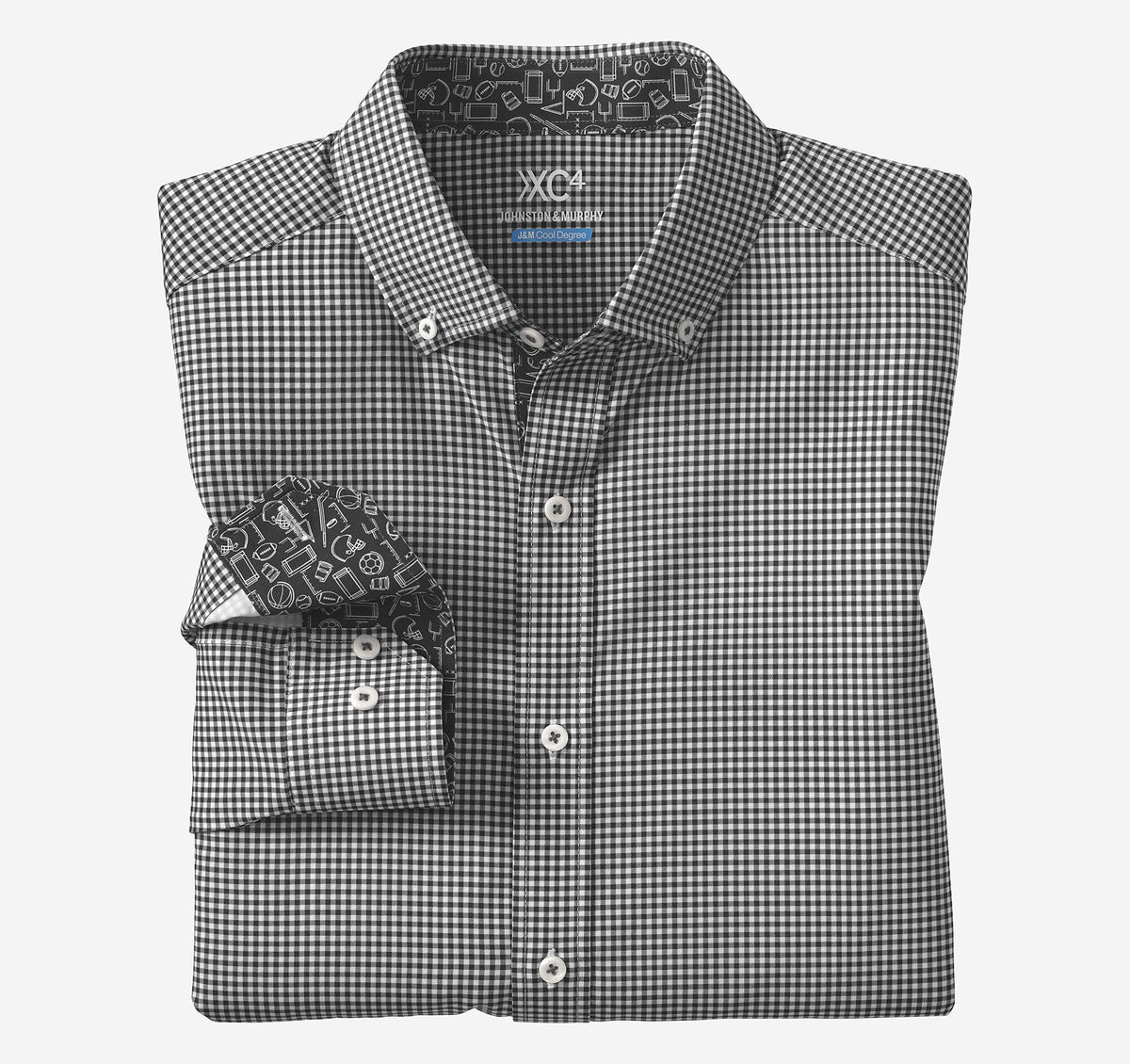 Men's Game Day XC4® Long-Sleeve Gingham Shirt / Johnston Murphy